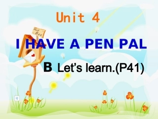 六年级英语上册Unit4P41