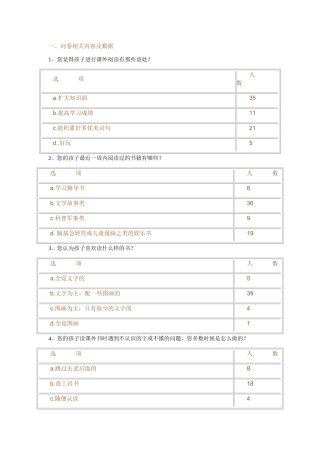 学生课外阅读调查卷