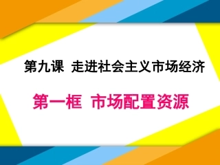 市场配置资源终稿