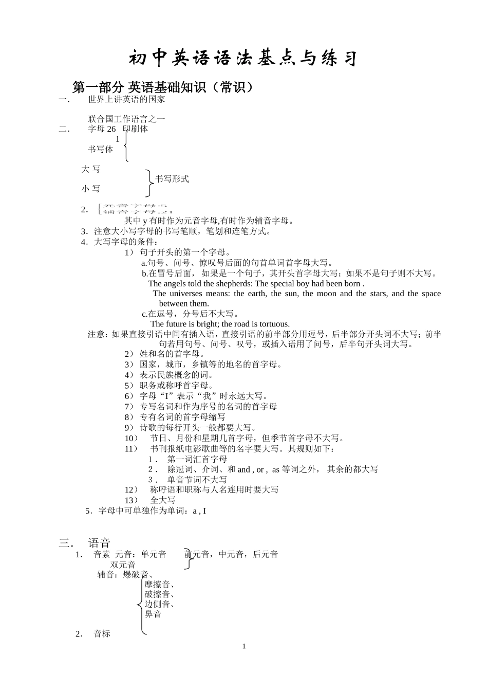 初中英语基点与练习20121111_第1页