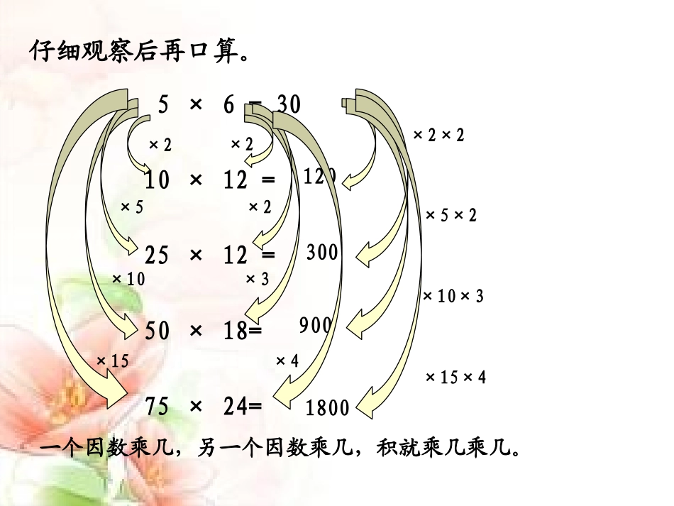 小学人教四年级数学积的变化规律-(5)_第3页