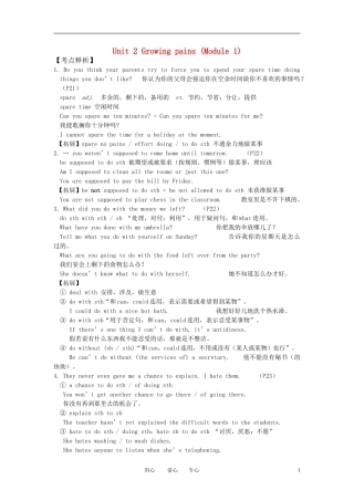 高中英语-Unit-2-Growing-pains-(Module-1)教学素材-牛津版