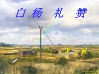九年级语文上册-第三单元之《白杨礼赞》课件-北师大版