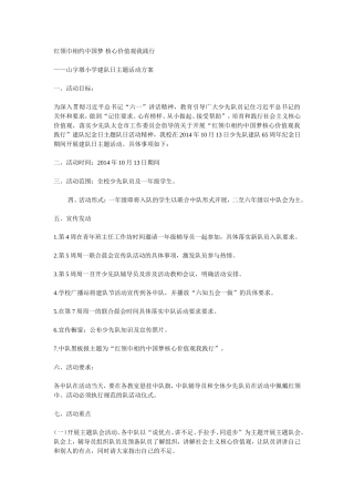 红领巾相约中国梦核心价值观我践行