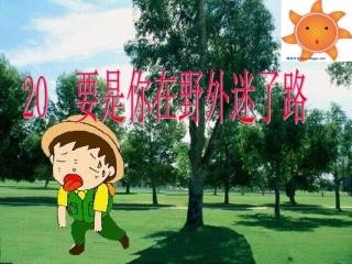 《要是你在野外迷了路》课件演示