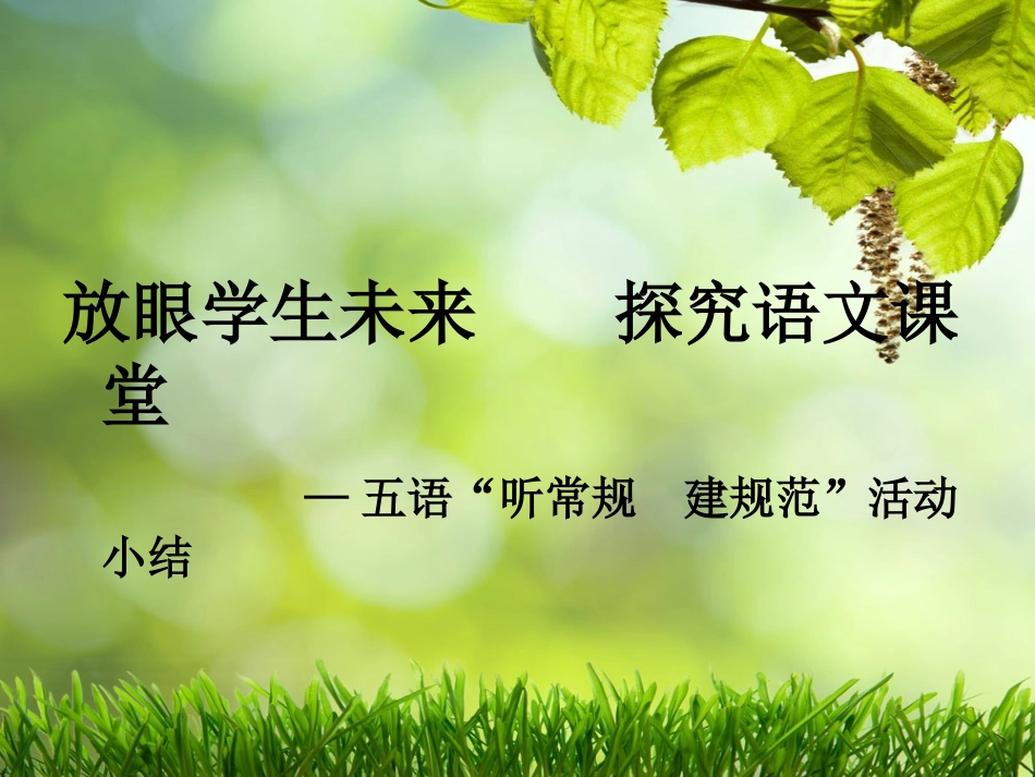 五语常规课总结PPT_第1页