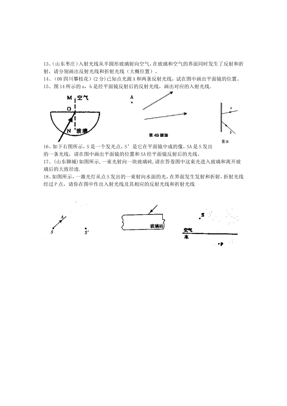 光学作图题练习_第2页