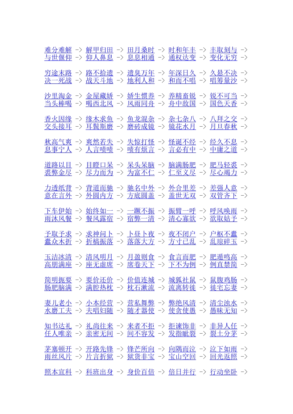 最长的成语接龙_第3页