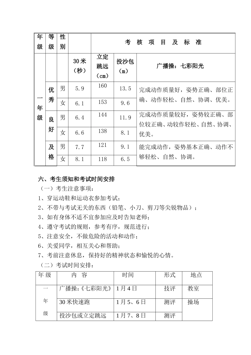 一年级体育课考核方案_第3页