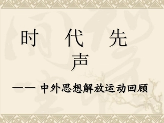 二轮复习思想解放运动