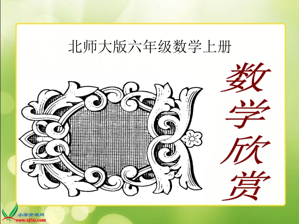 北师大版数学六年级上册《数学欣赏》PPT课件_第1页