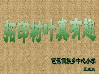 拓印树叶真有趣