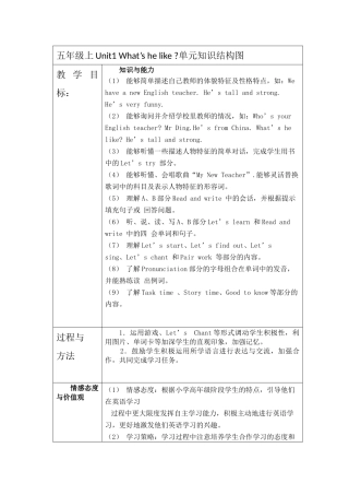 五年级上Unit1What