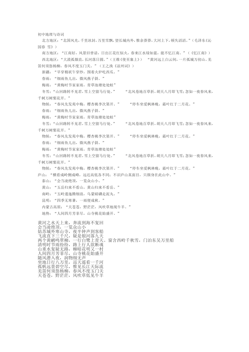 与地理有关的诗词_第3页