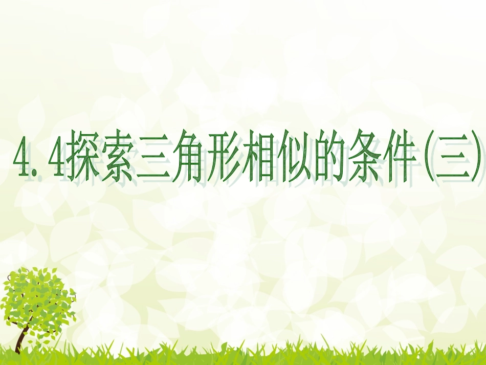 探索三角形相似的条件（3）_第1页