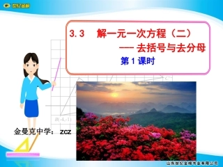 解一元一次方程四去括号与去分母第课时