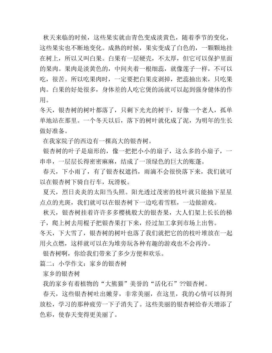 银杏树作文 _第2页