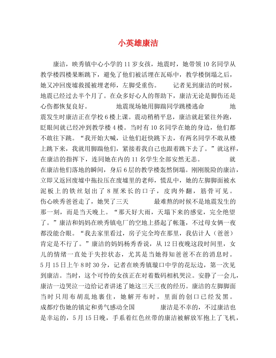 小英雄康洁 _第1页