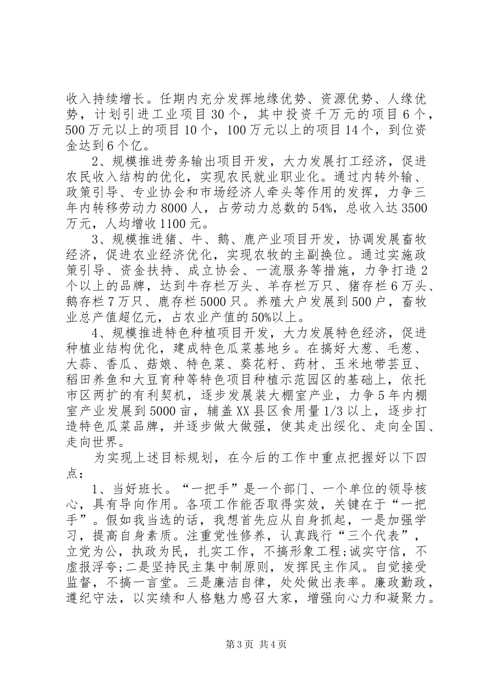 乡镇基层支部书记竞职演讲稿范文_第3页