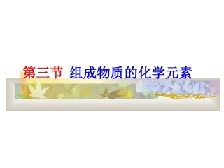 组成物质的化学元素5