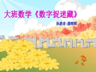 大班数学课件《数字捉迷藏》