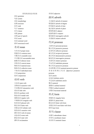 英语专业术语(1)