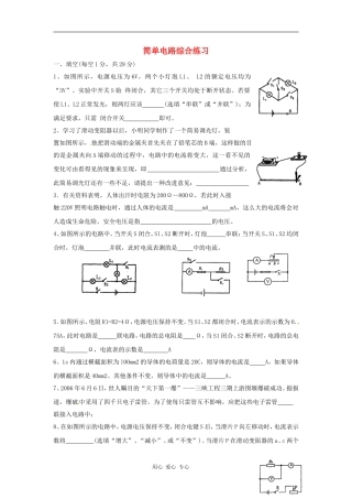 九年级物理-第十一章《简单电路》测试2-北师大版