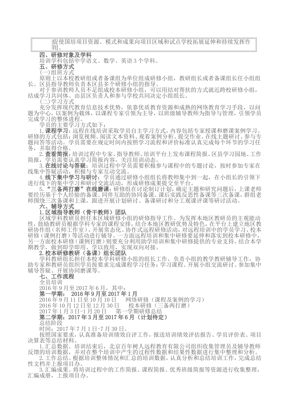 网络研修与校本研修整合实施方案_第2页