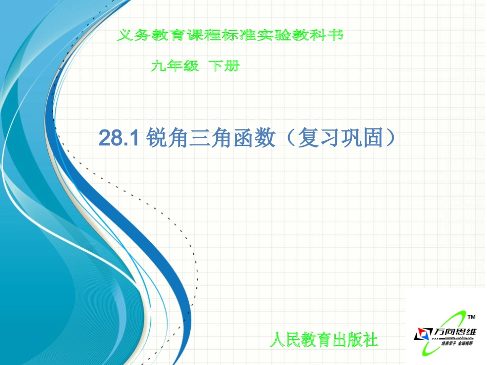 锐角三角函数复习巩固_第1页