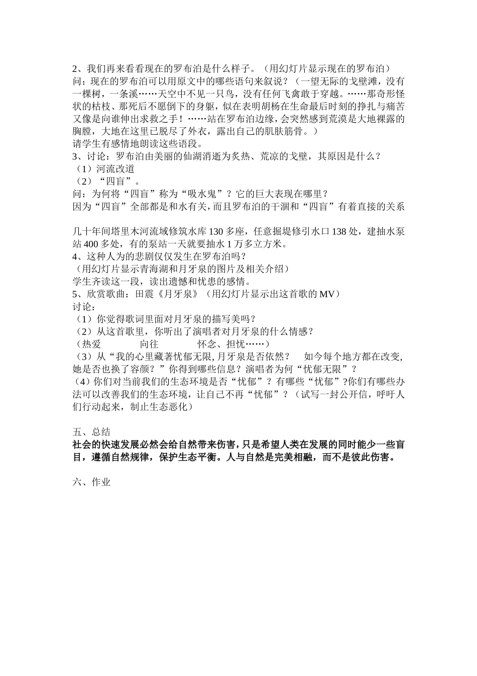 罗布泊教学设计_第2页