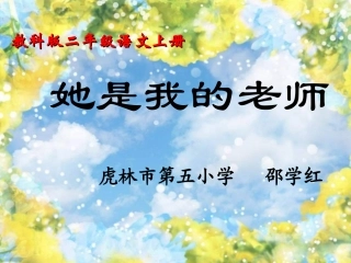 《她是我的老师》PPT课件