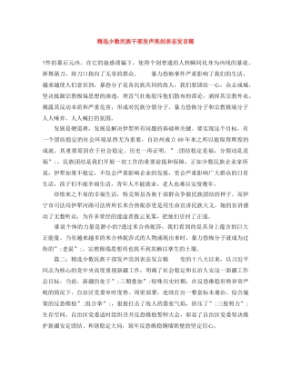 精选少数民族干部发声亮剑表态发言稿 