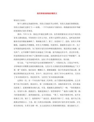 我用青春架桥演讲稿范文 