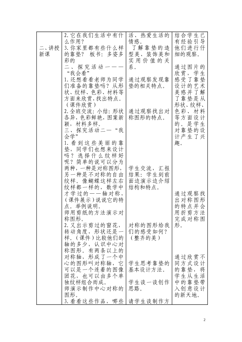 《多姿多彩的靠垫》教学设计——葛洁_第2页