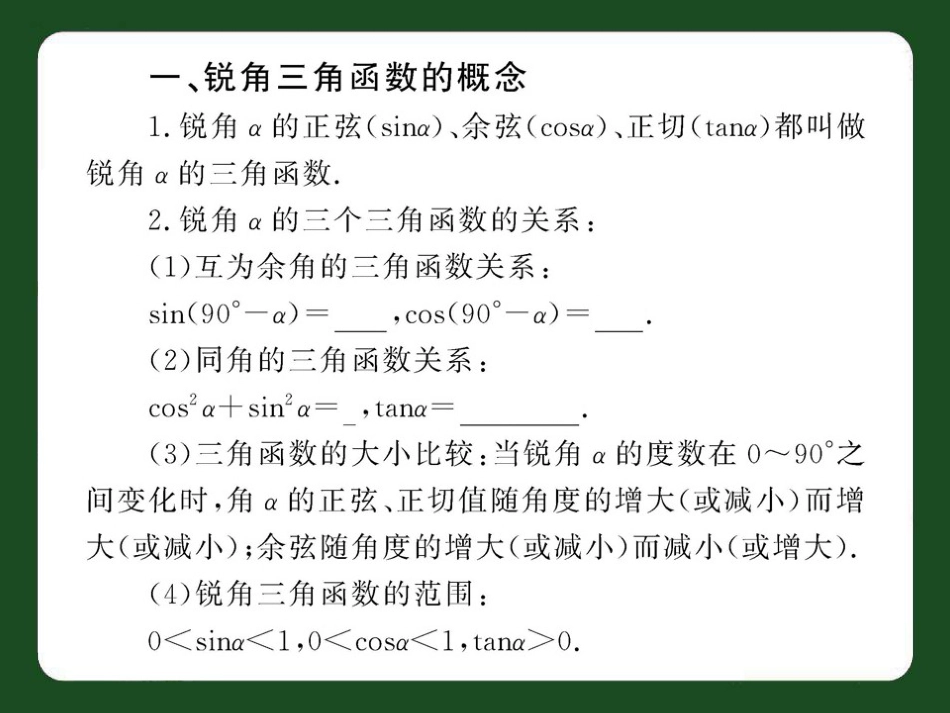 锐角三角函数与解直角三角形复习课_第2页