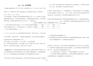 一元一次不等式应用1