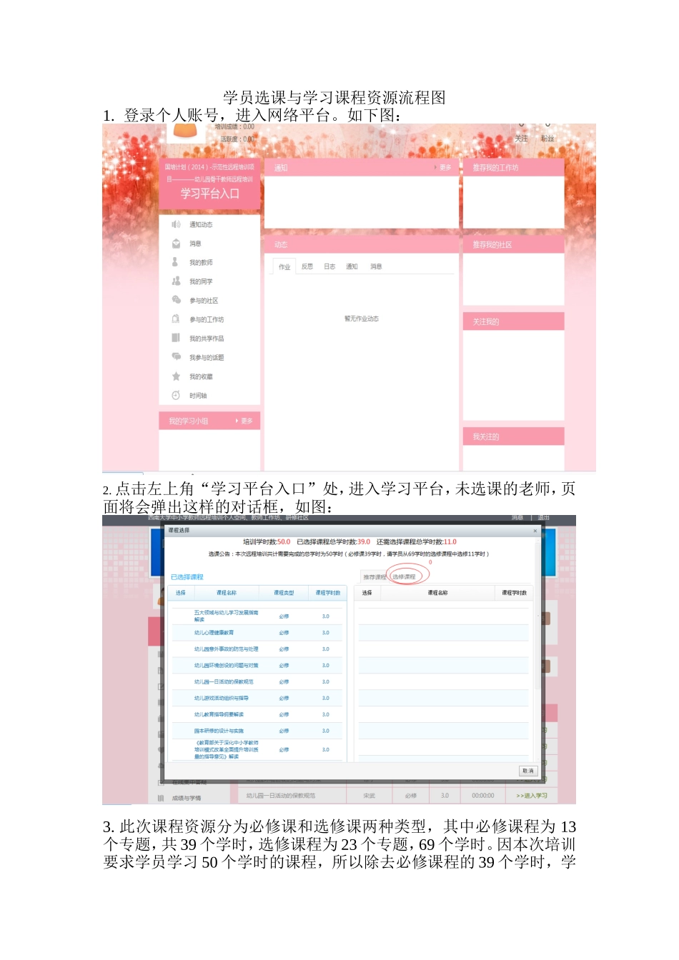 学员选课与学习课程资源流程图_第1页