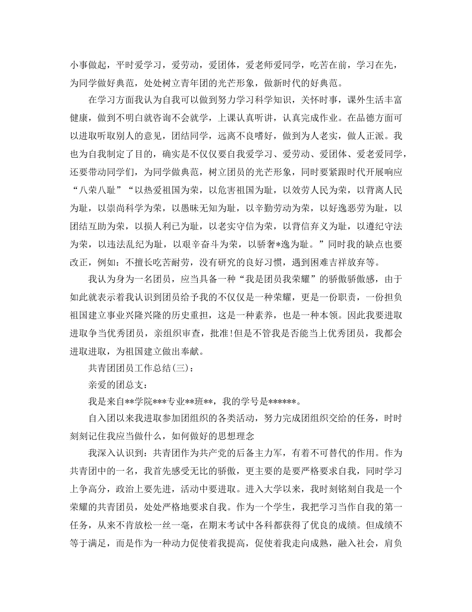 共青团团员工作参考总结 _第3页