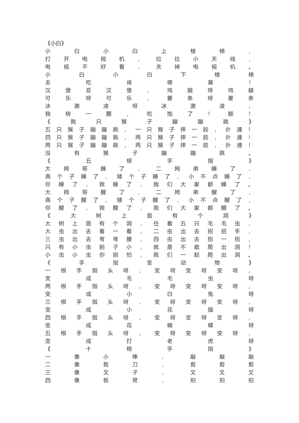 幼儿手指游戏_第1页