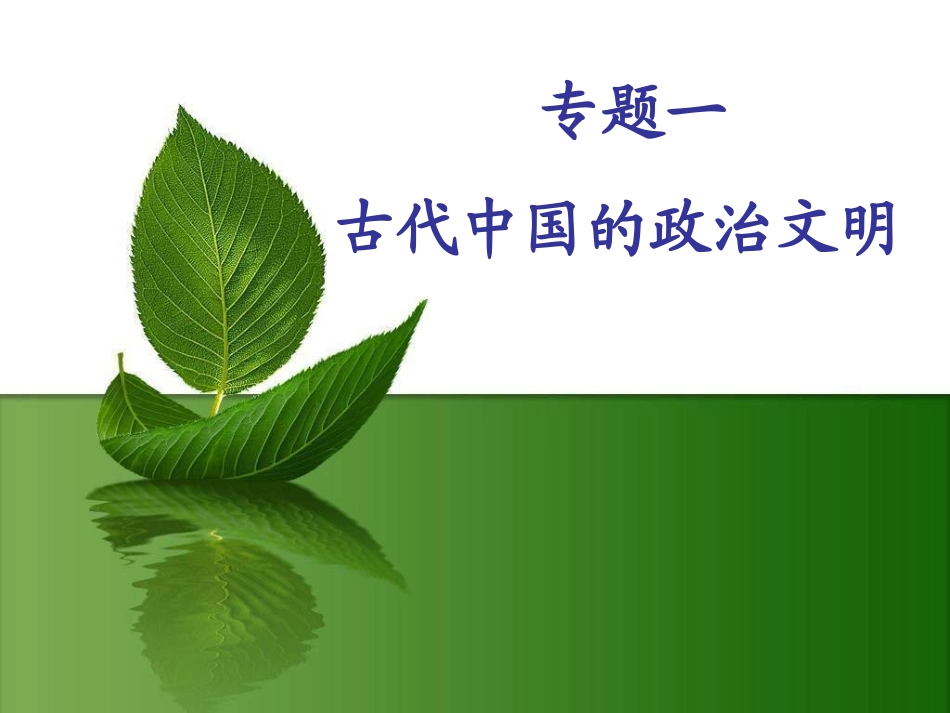 专题一-古代中国的政治文明_第2页