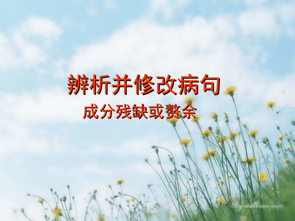 (成分残缺或赘余)修改_第1页