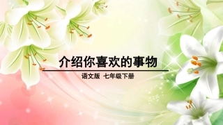 口语交际-介绍你喜欢的事物