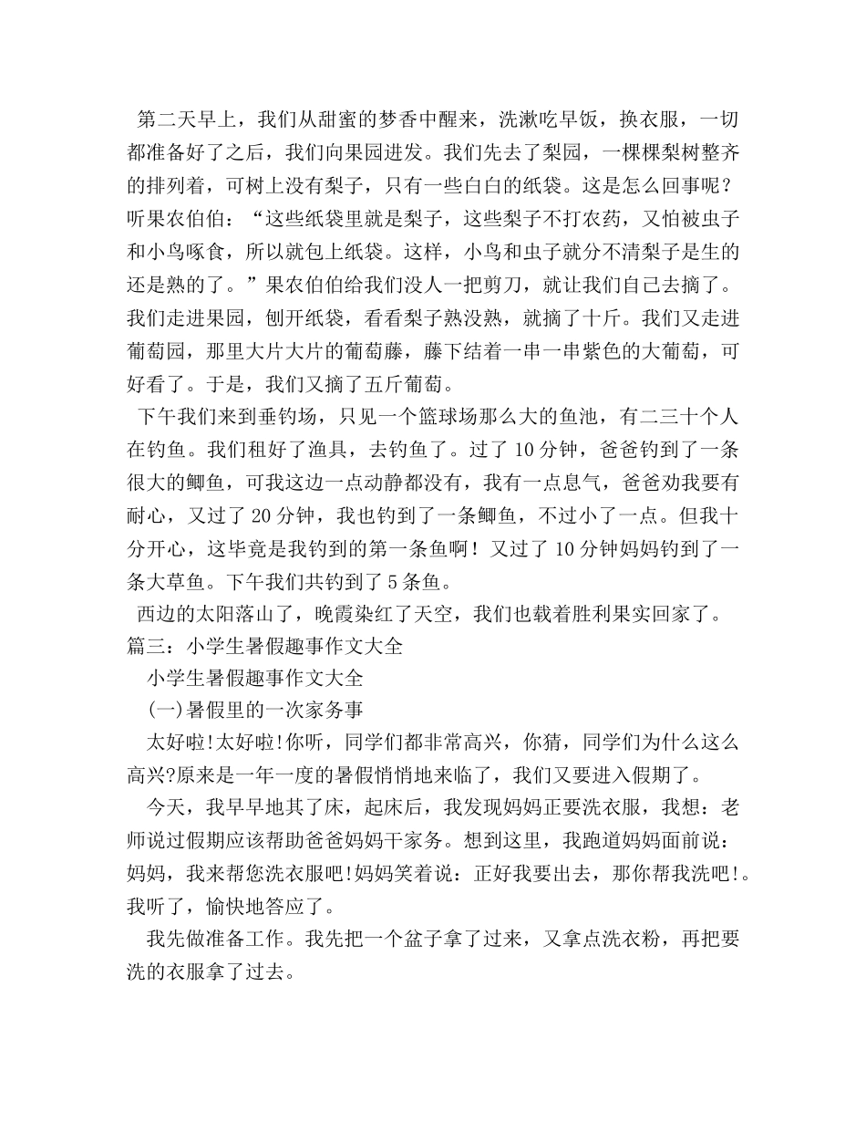 暑假趣事作文300字 _第2页