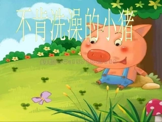 不肯洗澡的小猪