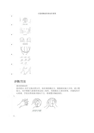 小篮球胸前传球动作要领