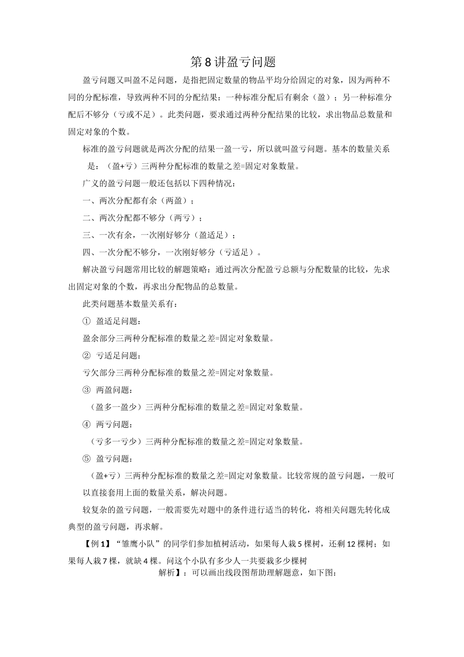 盈亏问题(五年级教师版)_第1页