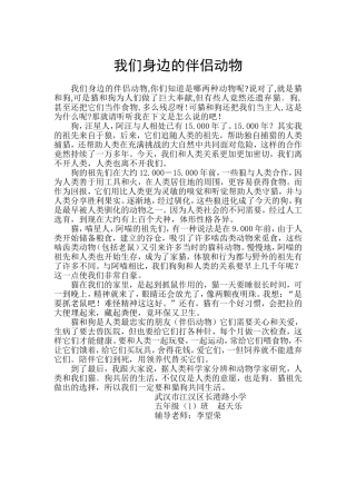 我们身边的伴侣动物
