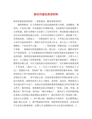 新农村建设典型材料 