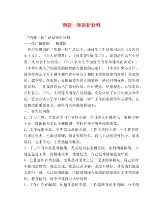 两建一转剖析材料 