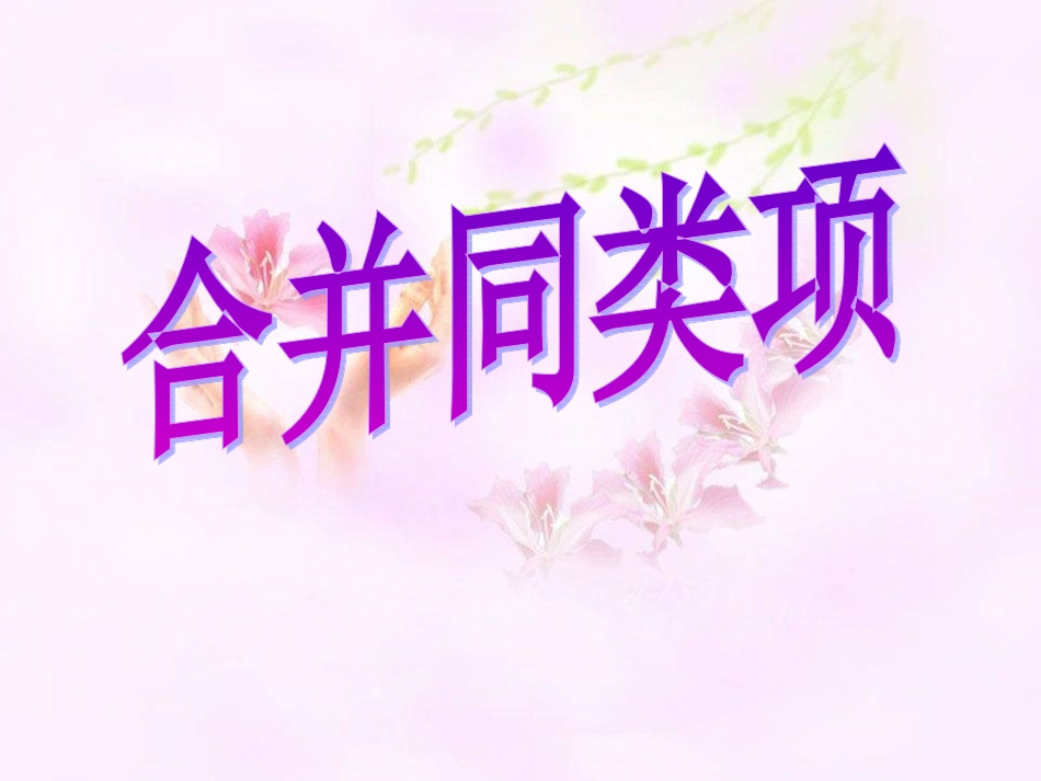 合并同类项.合并同类项2(上课版)_第1页